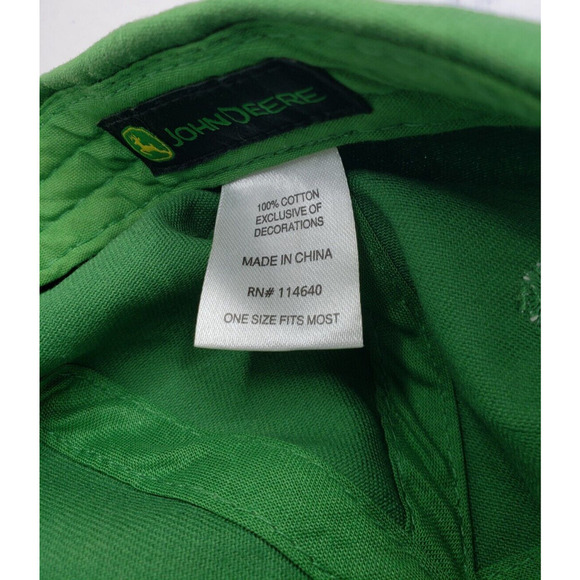 John Deere Since 1837 Hat Green Yellow Embroidered Adjustable - Picture 5 of 7